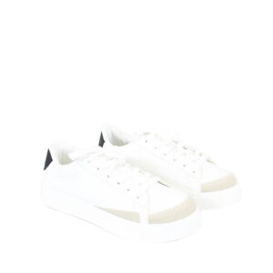 Plain With Touch of Colour on Back Trainers