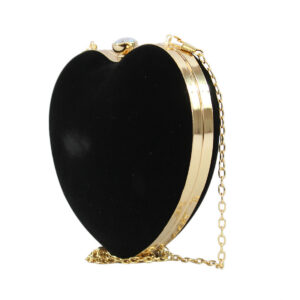 Suede Heart Clutch bag