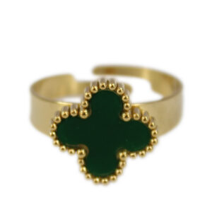 S. Steel single green bangle