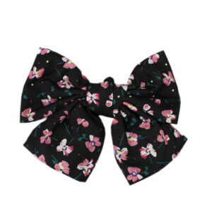 Floral Fabric Big Bow Hairclip