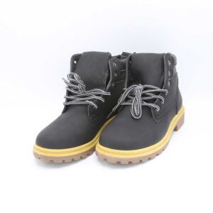 Lace-Up Boot With Padded Collar and Rugged Sole
