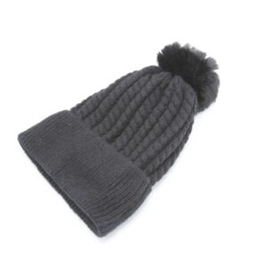 Knitted Beanie Pom Pom Hat