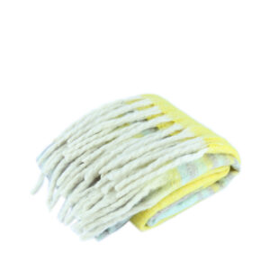 Striped fringed scarf