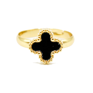 Gold Black Clover Ring