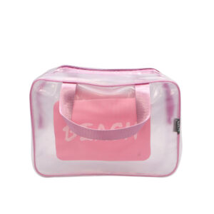 Clear makeup storage pouch.