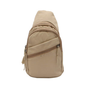 Compact crossbody sling backpack.