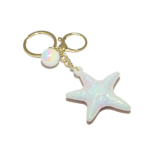 Decorative multi-charm keyring.
