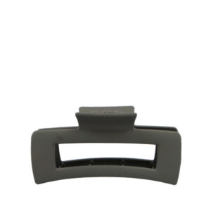 Wide rectangular hair claw with a sleek glossy finish and strong everyday hold.