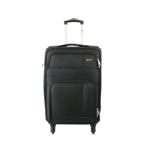Lightweight expandable soft suitcase with smooth rolling wheels