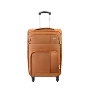 Lightweight expandable soft suitcase with smooth rolling wheels