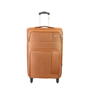 Lightweight expandable soft suitcase with smooth rolling wheels