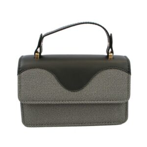 Textured flap handbag with top handle detail, suitable for everyday and casual styling.