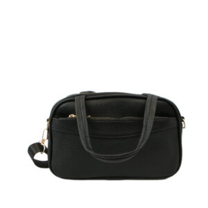 Compact double-zip design with shoulder strap crossbody bag