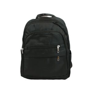 Multi-compartment backpack with secure zip pockets, ideal for daily and travel use.