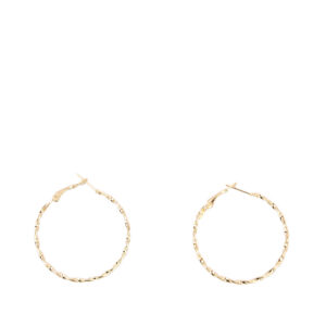 Twisted hoop earrings with secure clasp