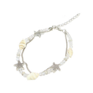 Sea inspired charm bracelet with shell and star details