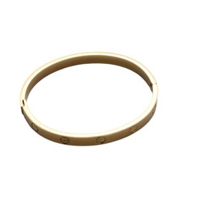 Stainless Steel 18k Gold Plated Bracelet with Oval Links