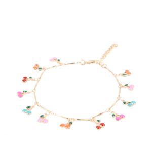 Colorful fruit charm anklet