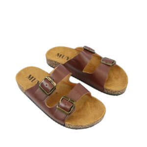 Double buckle strap design with cushioned footbed sandal