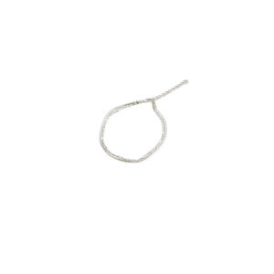 Silver multi-layer chain anklet