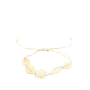 Sea-inspired bracelet with mixed charms and bead detailing on an adjustable cord.