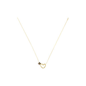 Snake Chain Necklace with Heart Key Pendant