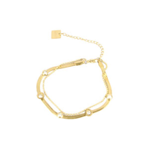 Layered Crystal Bracelet