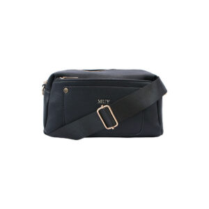 Pebbled Crossbody Bag with Statement Front Pocket