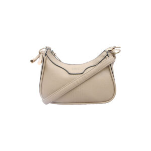 Curved Crossbody Bag with Knotted Strap Detail