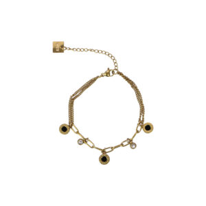 Stainless Steel Roman Numeral Charm Bracelet