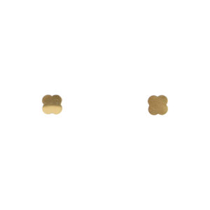 Stainless Steel Gold Clover Stud Earrings