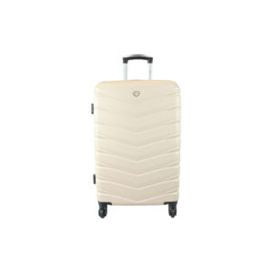 Hard shell luggage set with smooth spinner wheels for easy travel