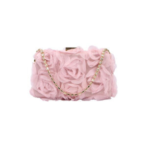 Floral Mesh Shoulder Clutch