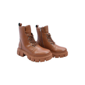 Platform Lace-Up Ankle Boots with Chunky Lug Sole