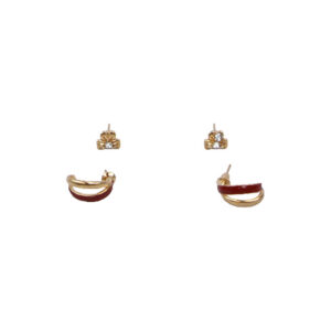 Red Ribbon Drop Earrings