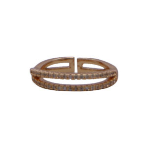Gold Plated Pave Ring