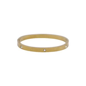 Stainless Steel Crystal Screw Bangle Bracelet