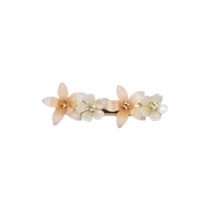 Peach Floral Hair Clip