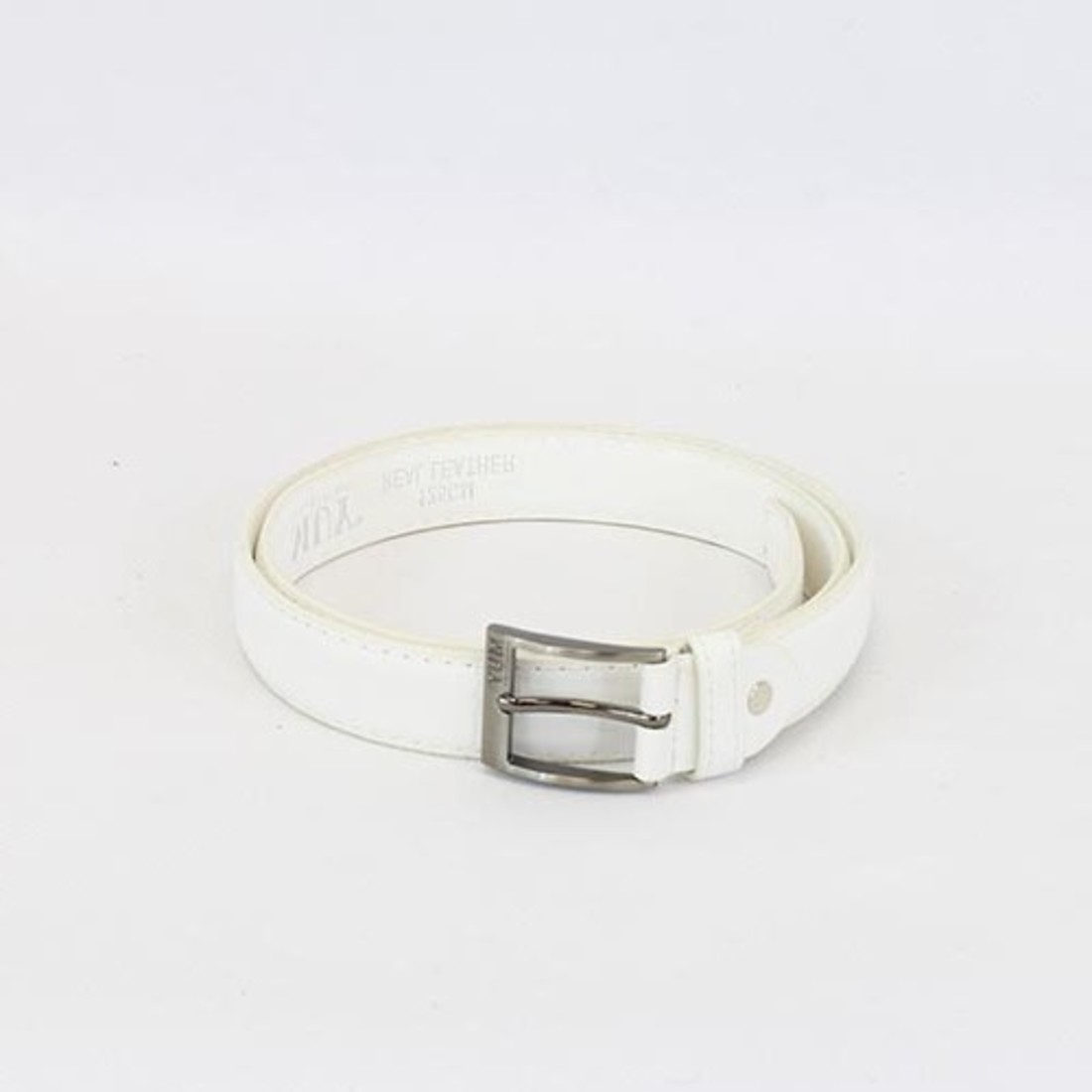 Plain with square silver buckle