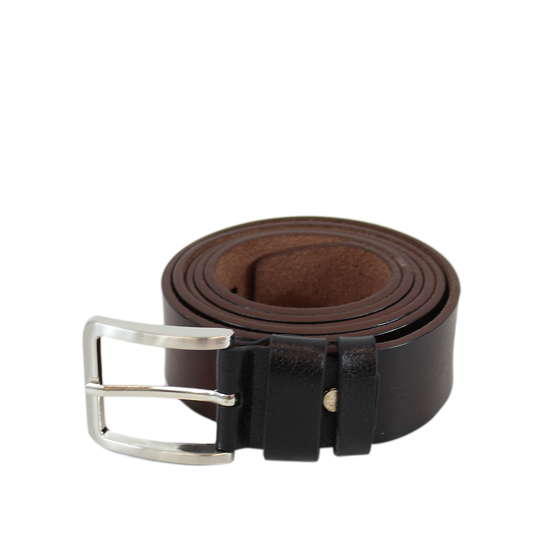 Real leather plain belt