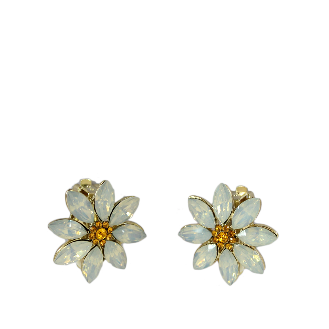 Flower with tiny diamonds.