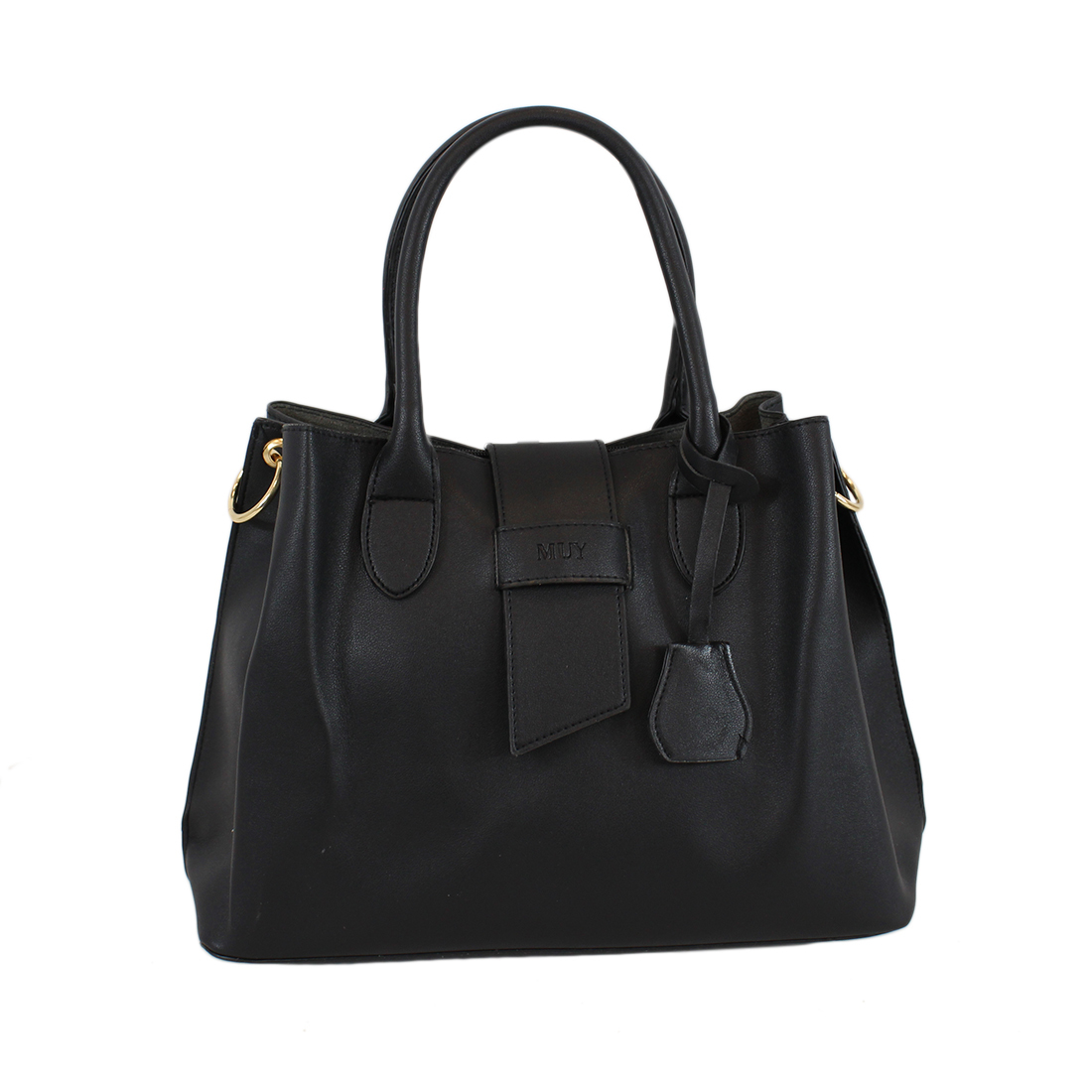 Retro large capacity plain shoulder bag