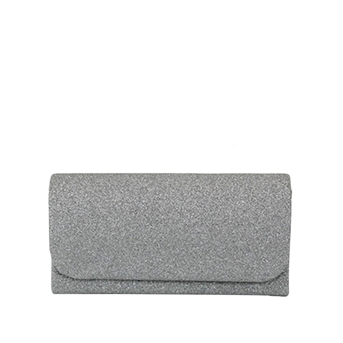 Plain casual clutch with glitters