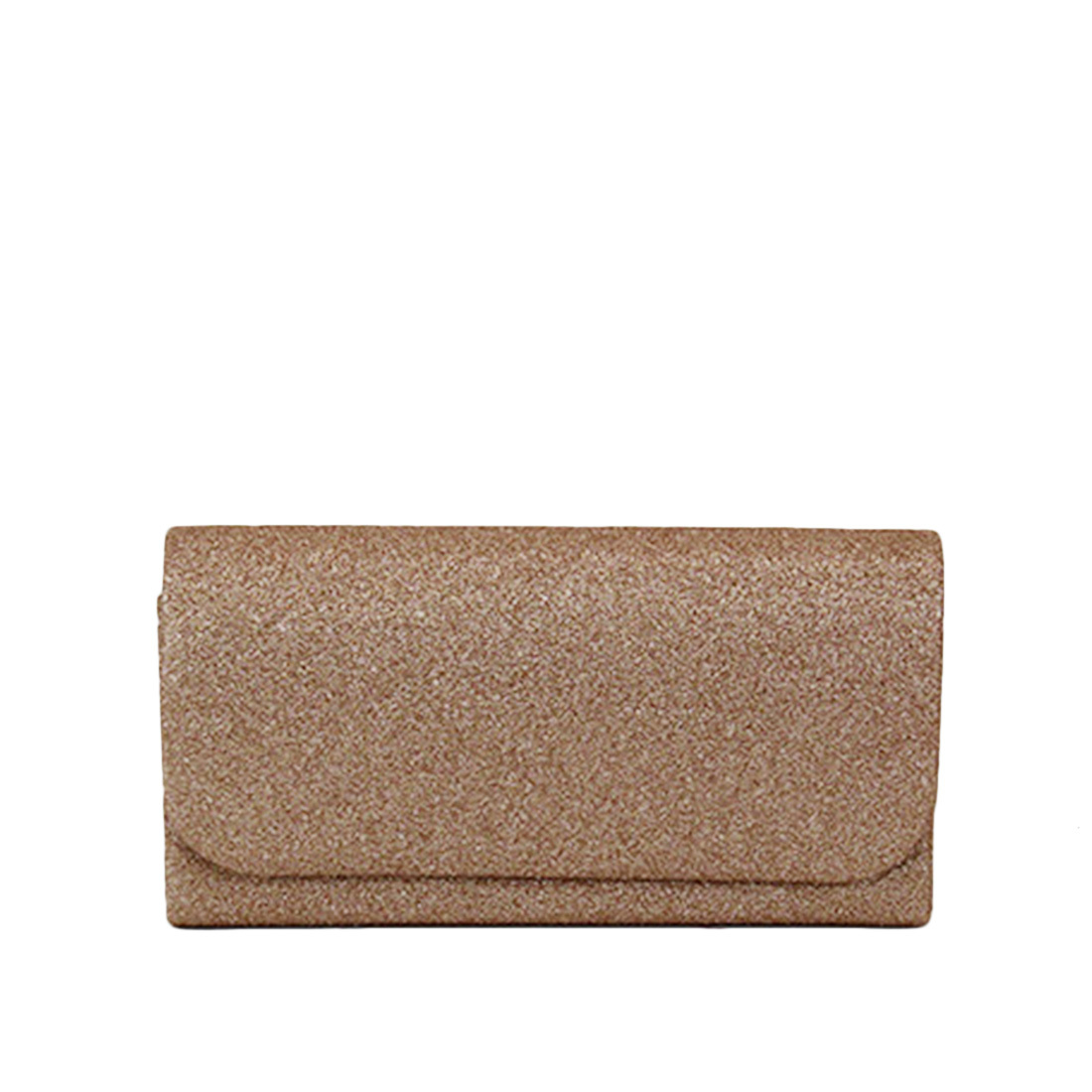 Plain casual clutch with glitters