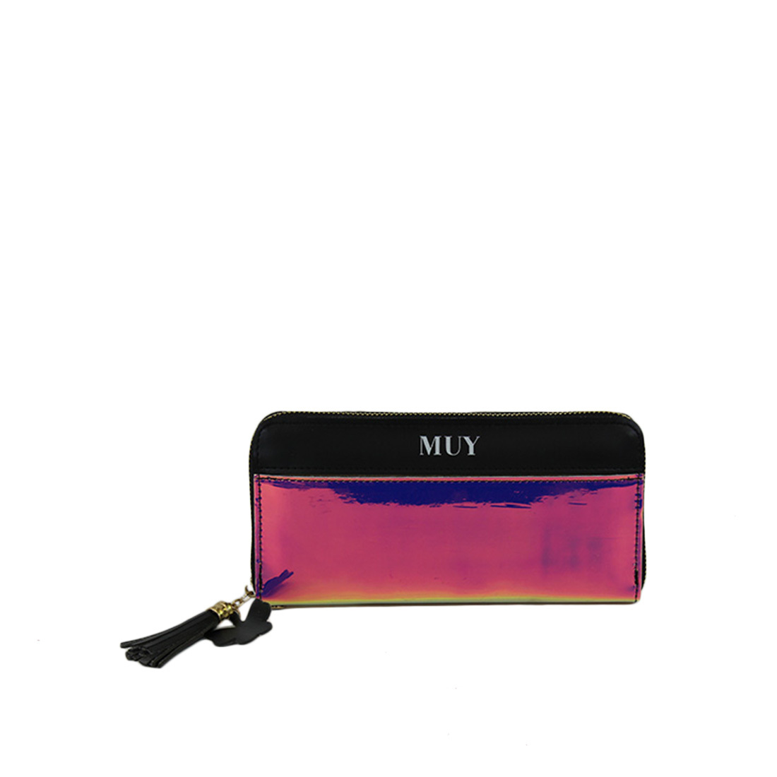 Shiny long zipper wallet