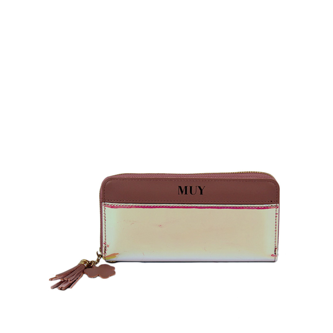Shiny long zipper wallet