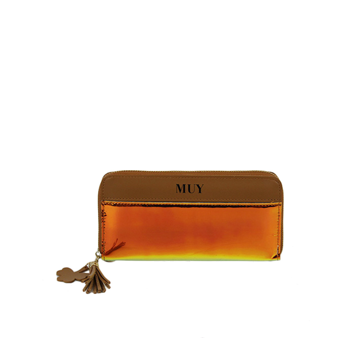Shiny long zipper wallet