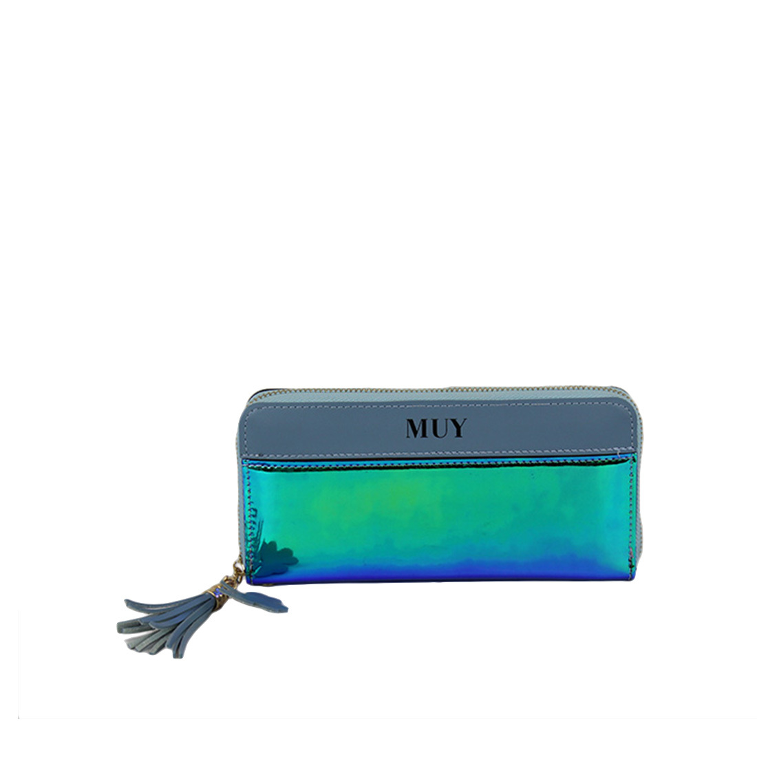 Shiny long zipper wallet