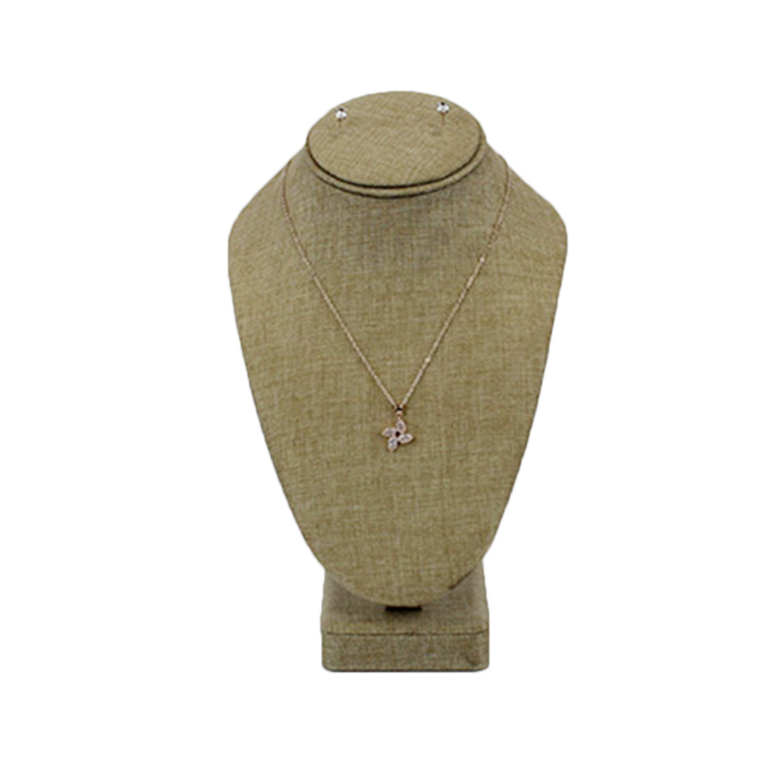 Diamond earrings with flower medal