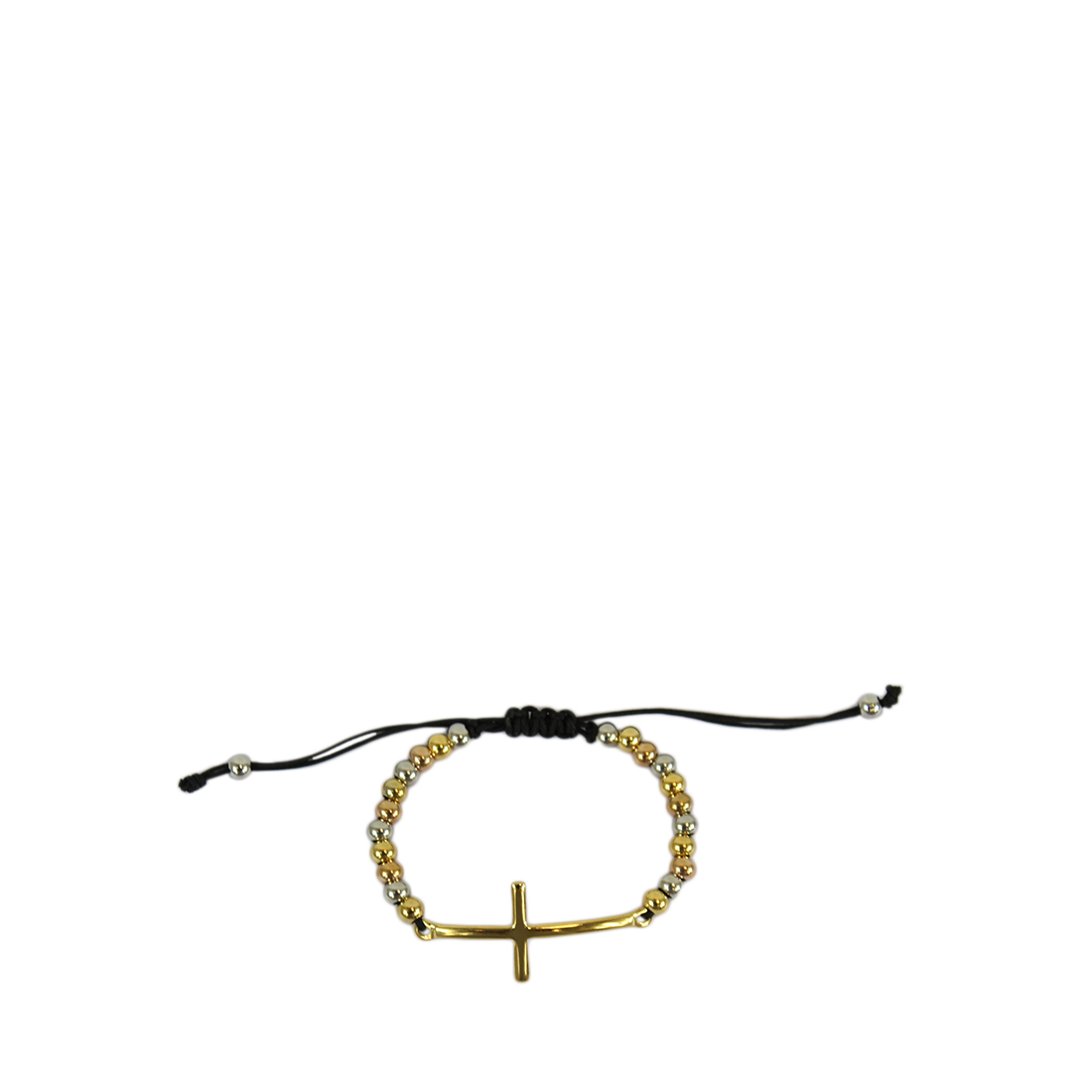 Pearl bracelet with a big cross on front